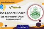 Bise Lahore Board 1st Year Result 2025 Announced | biselahore.com