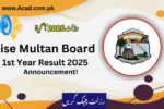 Bise Multan Board 1st Year Result 2025 Announced | bisemultan.edu.pk