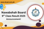 Bise SBA 9th Class Result 2025 Nawabshah Board Announced - Check Now
