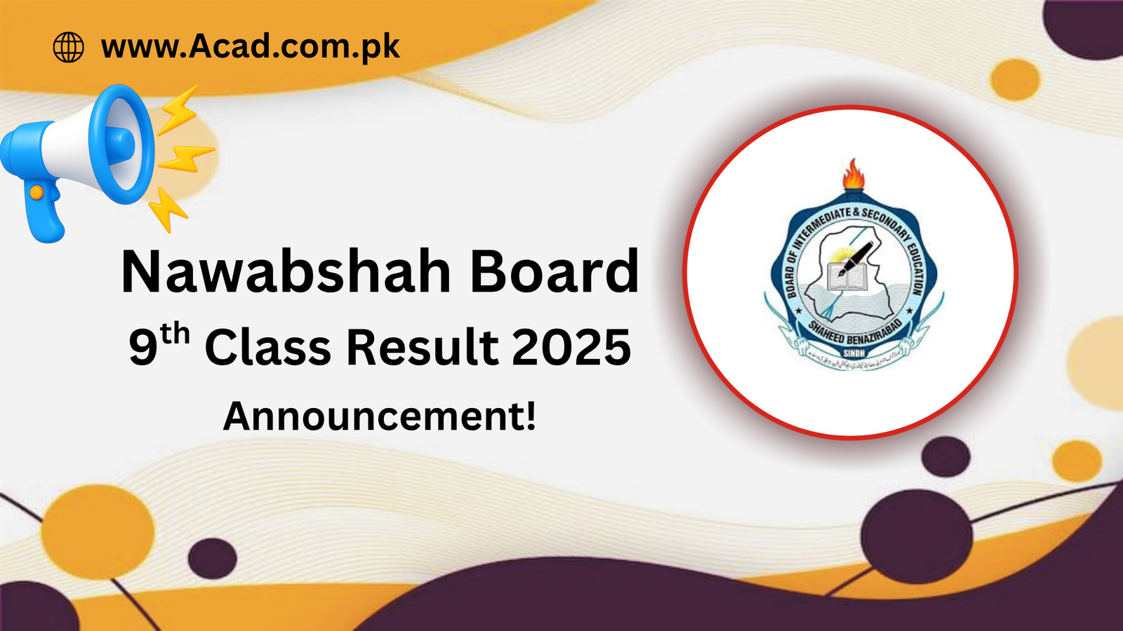 Bise SBA 9th Class Result 2025 Nawabshah Board Announced - Check Now