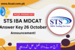 STS IBA MDCAT Answer Key 26 October 2025 | Download PDF Now